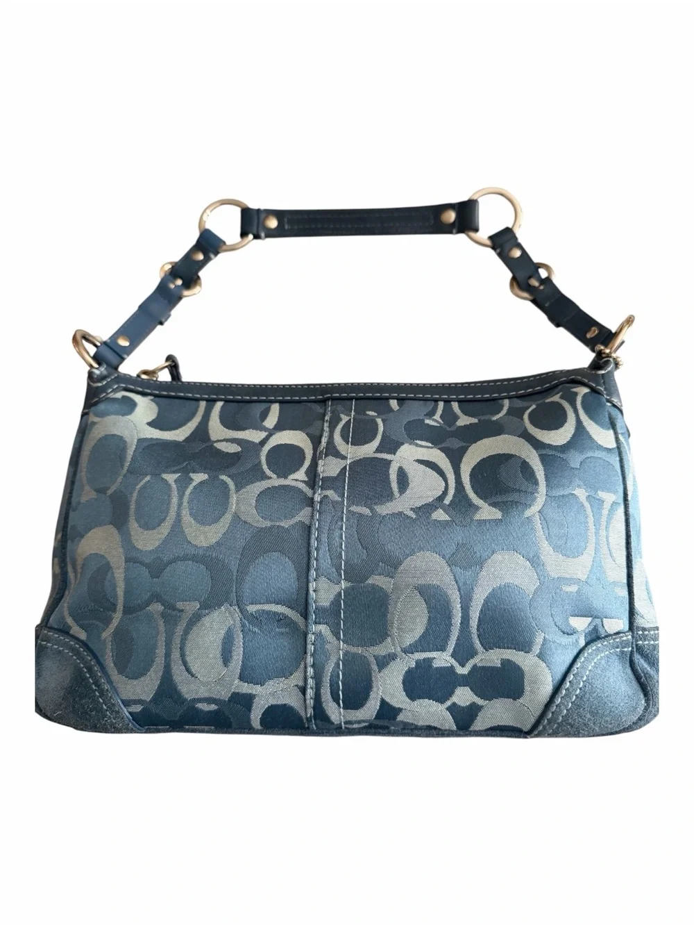 Coach Y2K Chelsea Optic Signature Jacquard and Suede Shoulder Bag - Picture 3 of 14